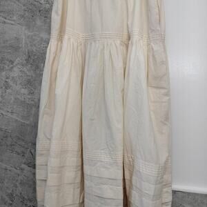Philosophy Women's Cotton Tiered Eyelet Maxi Skirt Size Large Off-White